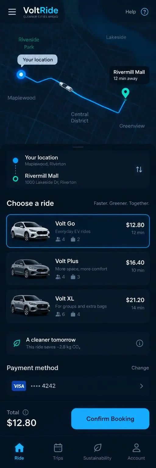GoBlu-EV Android interface